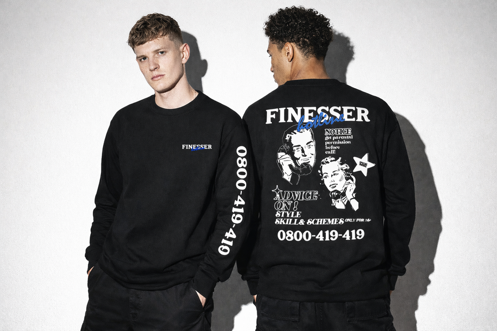 FINESSER HOTLINE “EXTENDED TRANSCRIPT LONG SLEEVE TEE