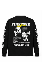 FINESSER HOTLINE “EXTENDED TRANSCRIPT LONG SLEEVE TEE