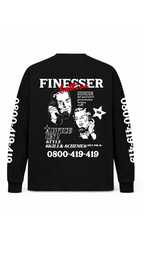 FINESSER HOTLINE “EXTENDED TRANSCRIPT LONG SLEEVE TEE