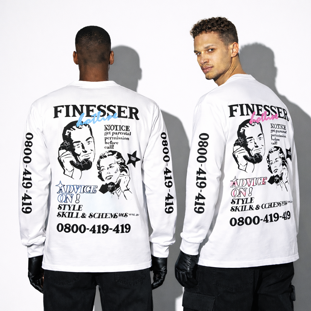 FINESSER HOTLINE “EXTENDED TRANSCRIPT LONG SLEEVE TEE