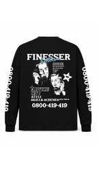 FINESSER HOTLINE “EXTENDED TRANSCRIPT LONG SLEEVE TEE