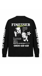 FINESSER HOTLINE “EXTENDED TRANSCRIPT LONG SLEEVE TEE