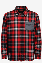 Finesser Flannel Rhinestone shirt Red