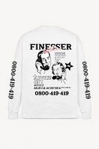FINESSER HOTLINE “EXTENDED TRANSCRIPT LONG SLEEVE TEE