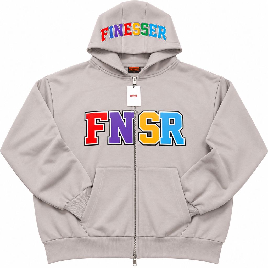 FINESSER Collegiate Heavyweight Zip Up Hoodie