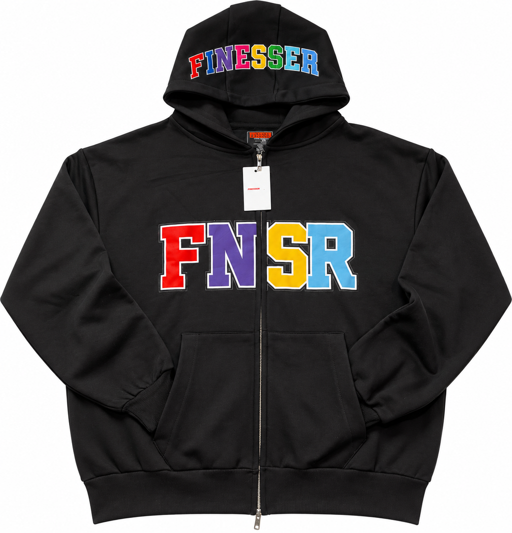 FINESSER Collegiate Heavyweight Zip Up Hoodie