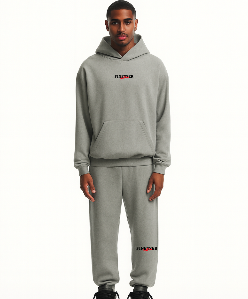 FINESSER HOTLINE “HANDBOOK” FULL TRACKSUIT (GREY MARL)