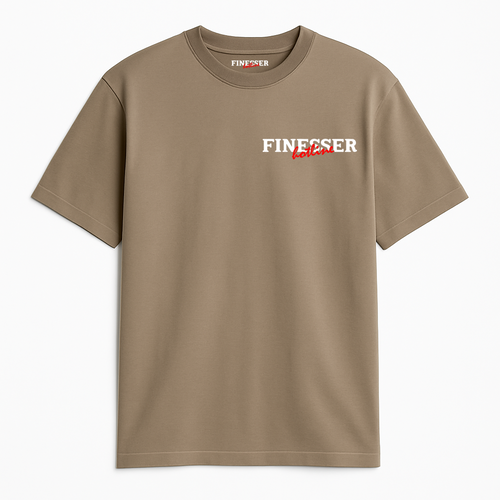FINESSER HOTLINE MOCHA BROWN TRANSCRIPT OVERSIZED TEE