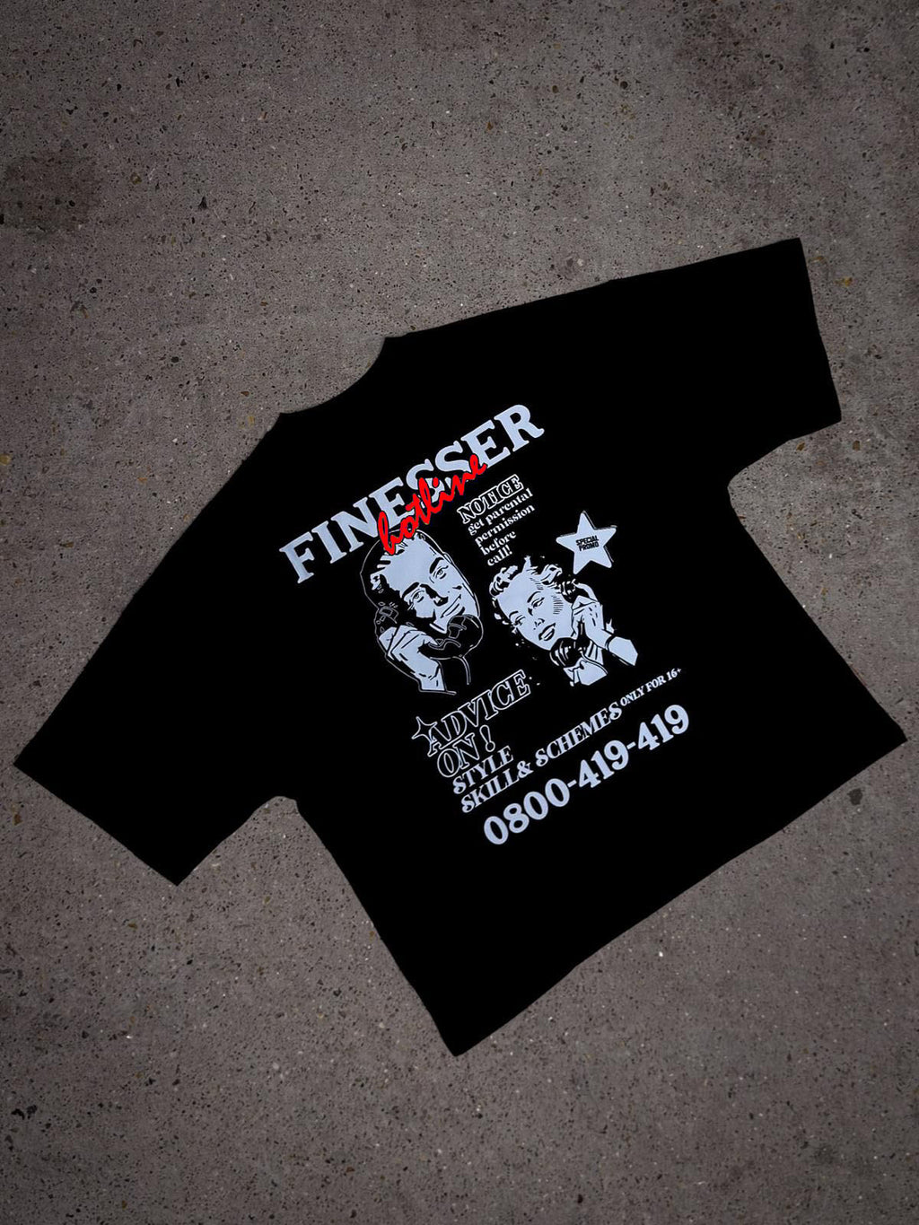 FINESSER HOTLINE SERIES “TRANSCRIPT” T-SHIRT