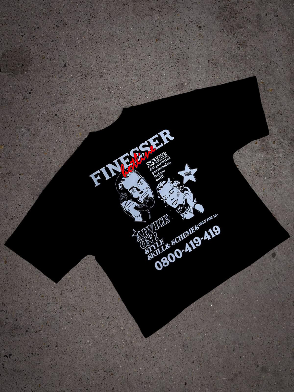 FINESSER HOTLINE SERIES “TRANSCRIPT” T-SHIRT