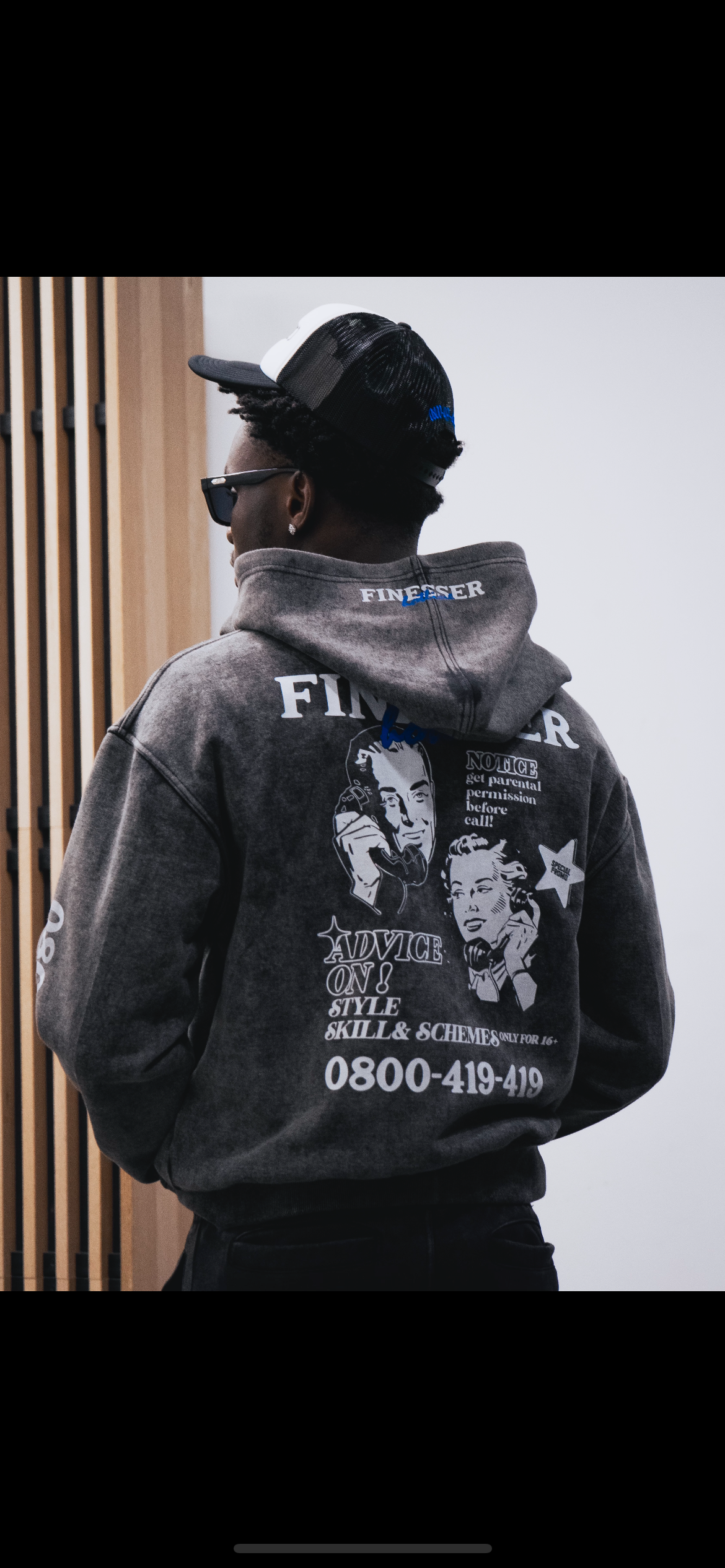 FINESSER HOTLINE “GREY FOG”ACID WASH ZIP UP TRACKSUIT