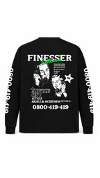 FINESSER HOTLINE “EXTENDED TRANSCRIPT LONG SLEEVE TEE