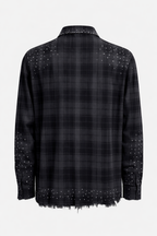 Finesser Rhinstone Flannel-Black