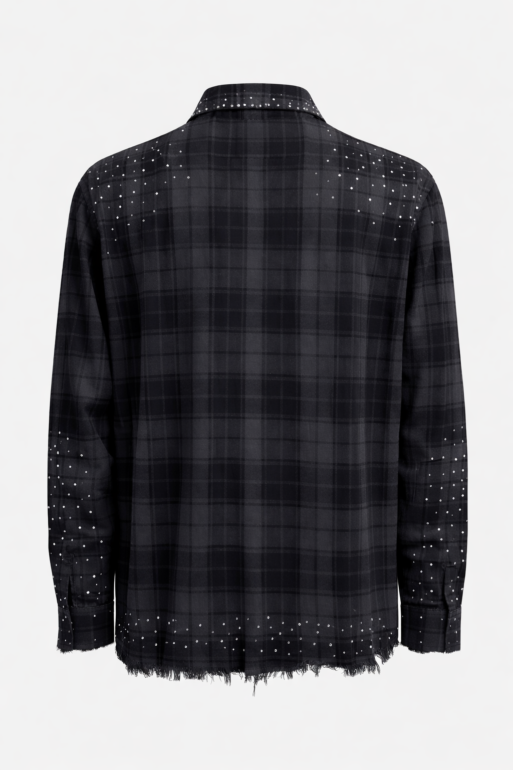 Finesser Rhinstone Flannel-Black