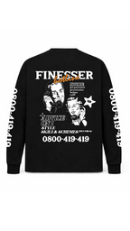FINESSER HOTLINE “EXTENDED TRANSCRIPT LONG SLEEVE TEE