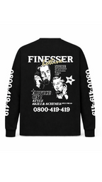 FINESSER HOTLINE “EXTENDED TRANSCRIPT LONG SLEEVE TEE