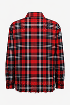 Finesser Flannel Rhinestone shirt Red