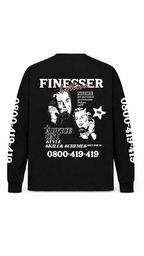 FINESSER HOTLINE “EXTENDED TRANSCRIPT LONG SLEEVE TEE