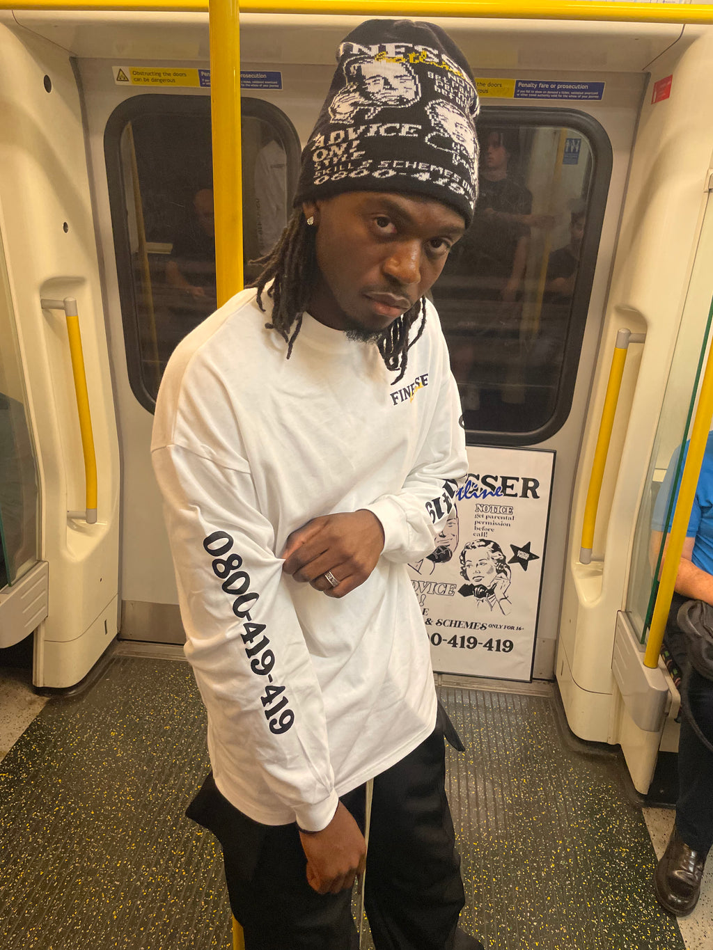 FINESSER HOTLINE “TRANSCRIPT EXTENDED” LONG SLEEVE T-SHIRT